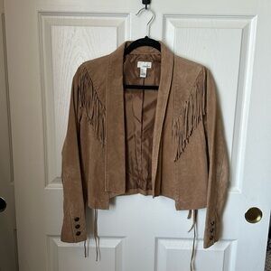Forever 21 fringe faux suede jacket!🧥